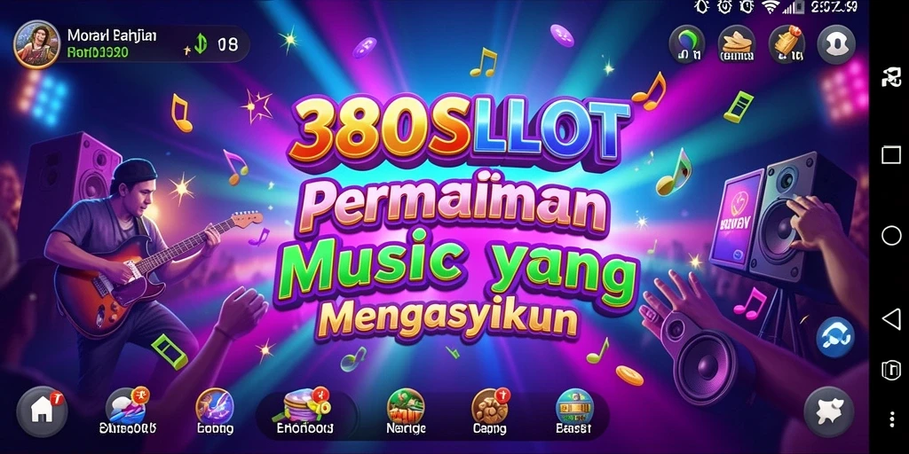 Tampilan gameplay menarik dari 380SLOT dengan elemen musik yang menyatu.