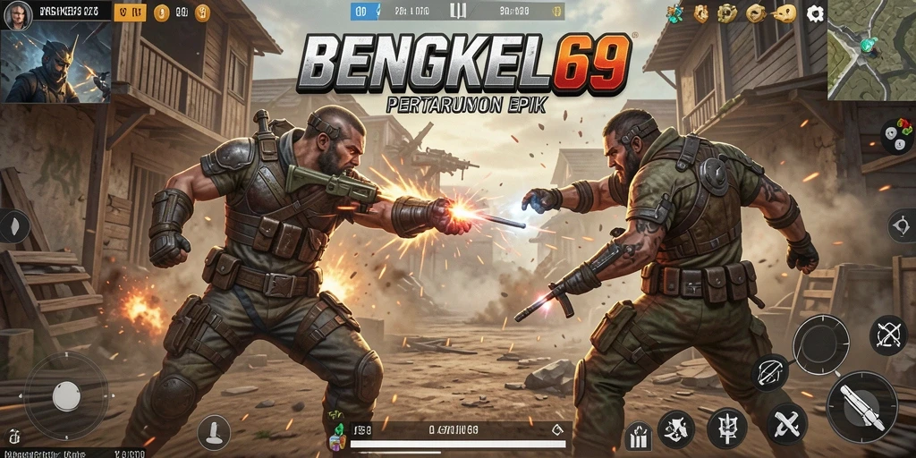 Gameplay seru BENGKEL69 di medan perang Battle Royale.