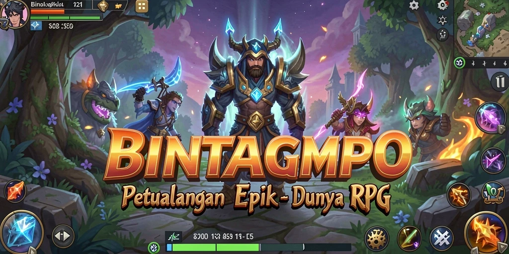 Screenshot gameplay BINTANGMPO menampilkan pertarungan seru di dunia RPG.