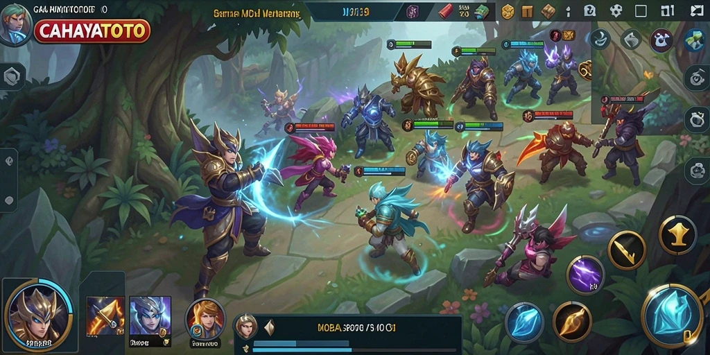 Tampilan gameplay seru di arena pertarungan CAHAYATOTO.
