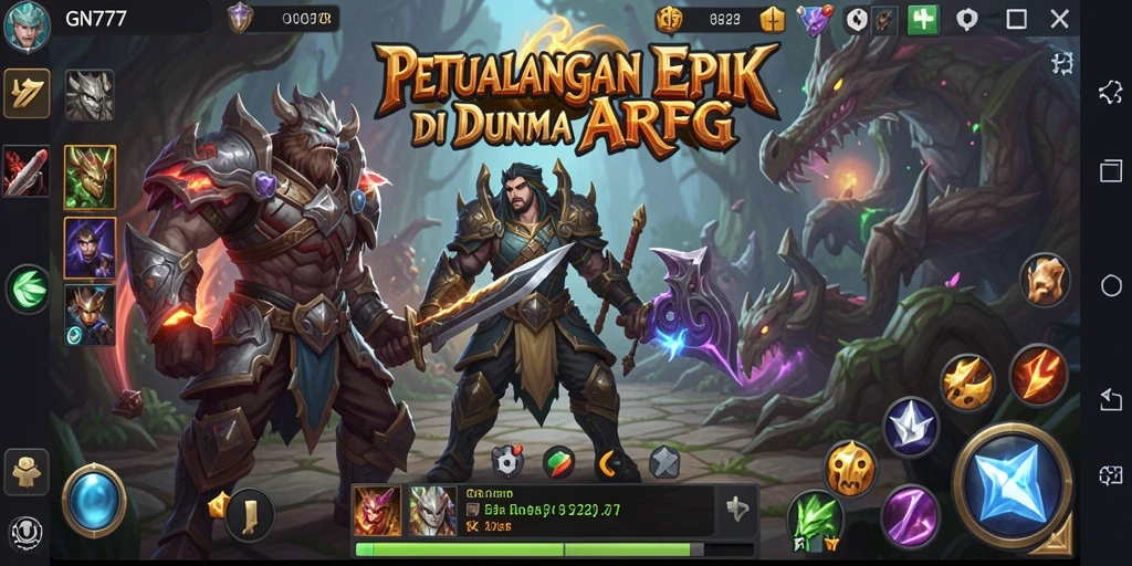 Tampilan gameplay seru dalam dunia ARPG GN777.