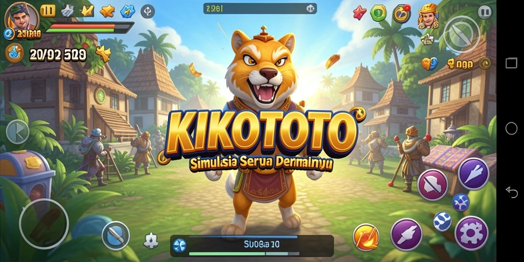 Tampilan gameplay KIKOTOTO yang menarik dan penuh warna.