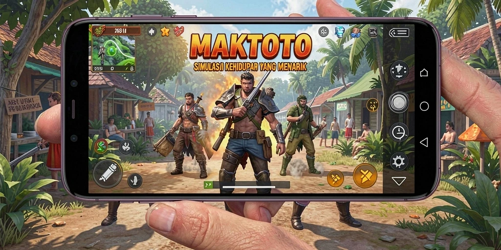 Tangkapan layar dari gameplay <strong>MAKTOTO</strong>, menampilkan interaksi antar karakter.