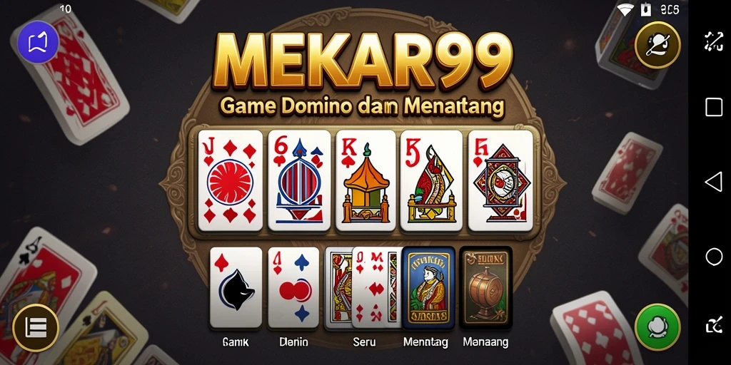 Tampilan gameplay MEKAR99 yang menegangkan dan penuh strategi dalam permainan domino.