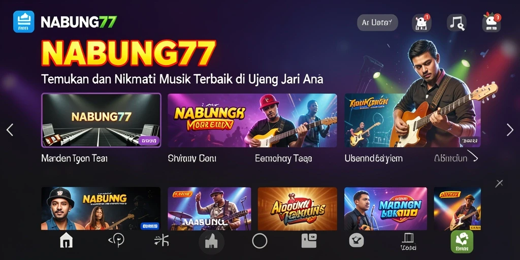 Tampilan gameplay NABUNG77 yang menarik dengan berbagai pilihan musik.