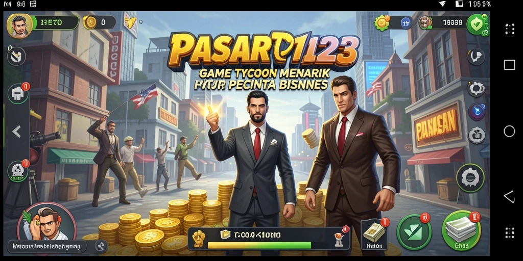 Screenshot PASAR123 menampilkan gameplay Tycoon yang seru dan interaktif.