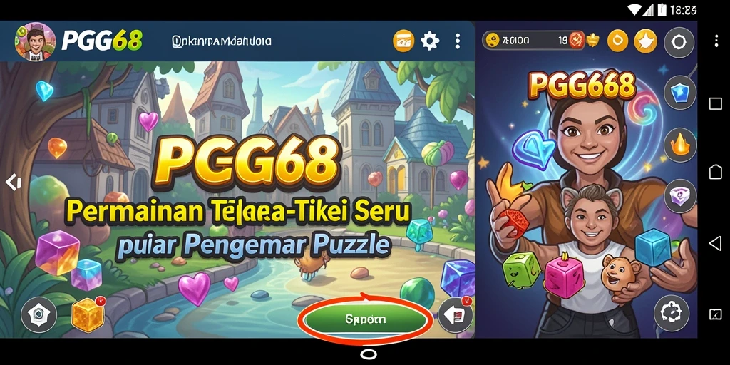 Screenshot PGG68 menampilkan gameplay teka-teki yang menantang dan seru.