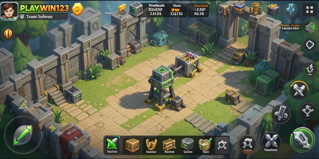 Gameplay seru dari PLAYWIN123 dalam genre Tower Defense.
