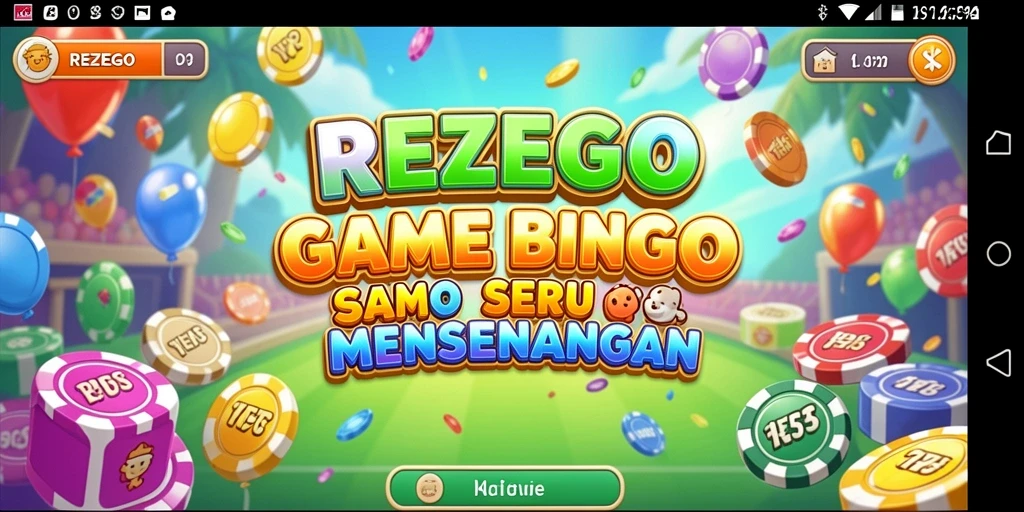 Screenshot gameplay seru dari REZEGO yang menunjukkan keseruan bermain Bingo.