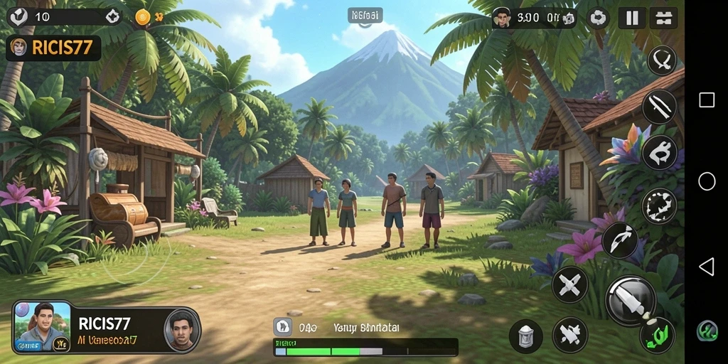 Tampilan gameplay RICIS77 yang menyenangkan dan penuh warna.