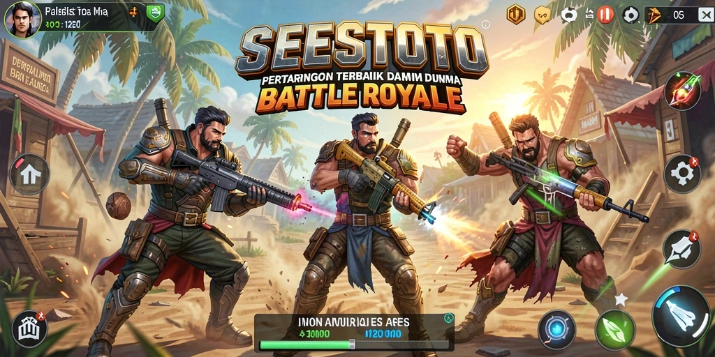 Gameplay SESETOTO yang epik dalam pertarungan Battle Royale.