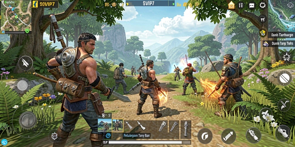 Screenshot gameplay SVIP7 menampilkan kebebasan eksplorasi dalam dunia terbuka.
