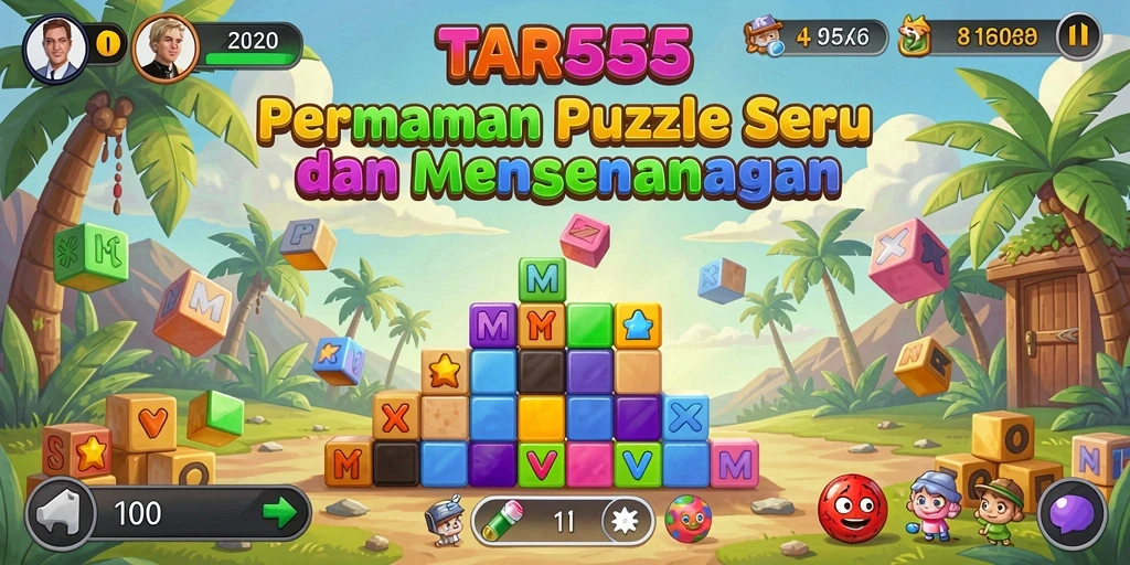 Tampilan gameplay TAR555 menampilkan serangkaian teka-teki yang menantang.