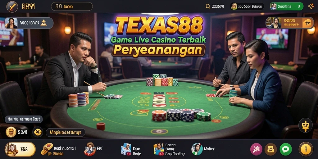 Tampilan gameplay Live Casino di TEXAS88 dengan dealer profesional.