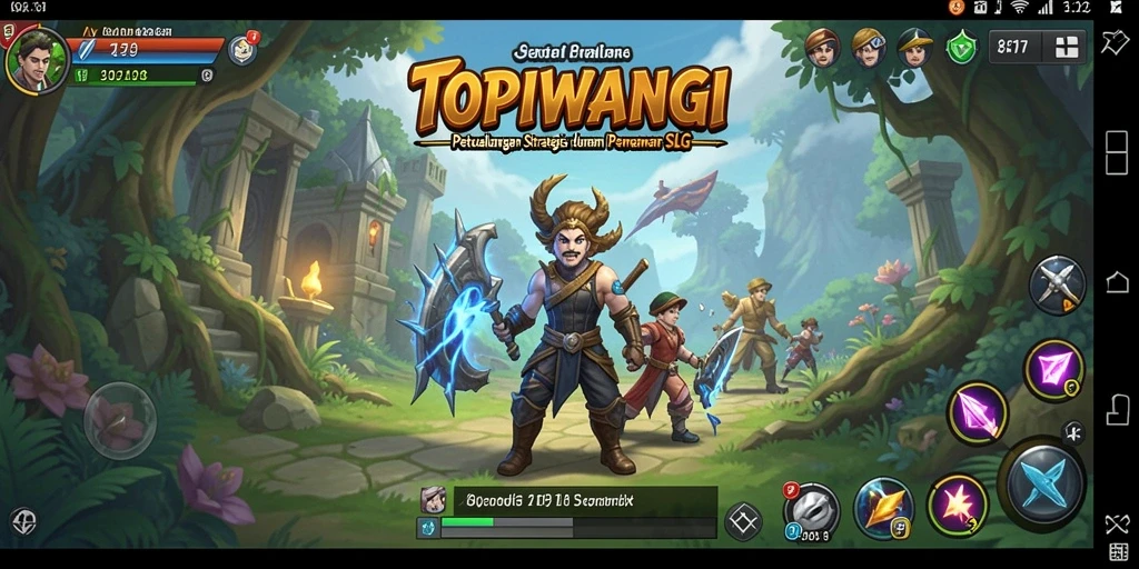 Screenshot gameplay TOPIWANGI menunjukkan aksi pertempuran yang seru.