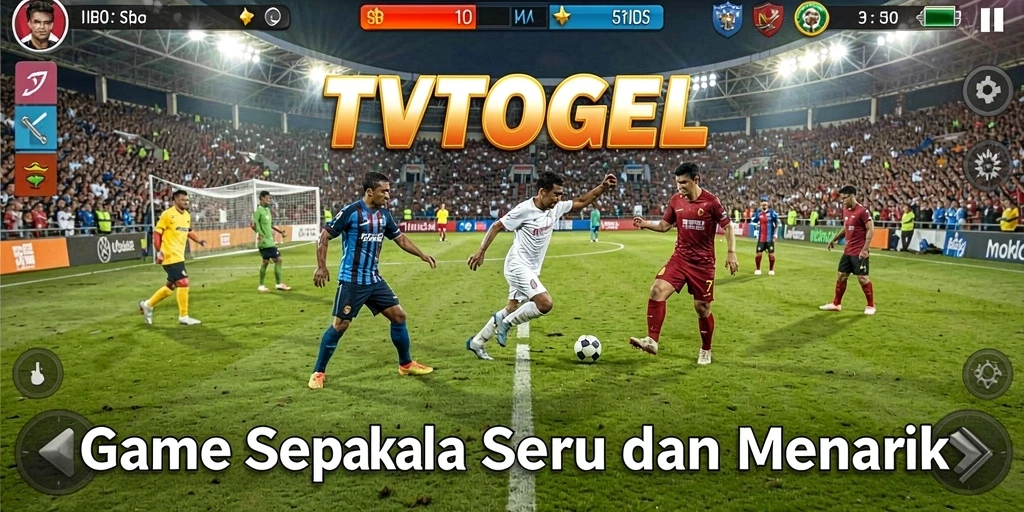 Tampilkan momen seru gameplay sepak bola di TVTOGEL.
