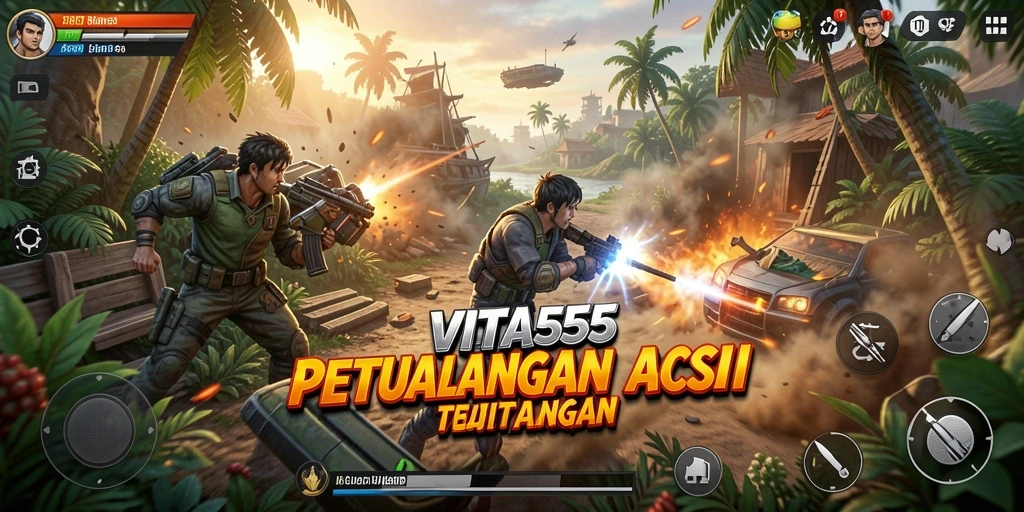 Tampilan gameplay mendebarkan dari VITA555 dengan aksi yang intens.